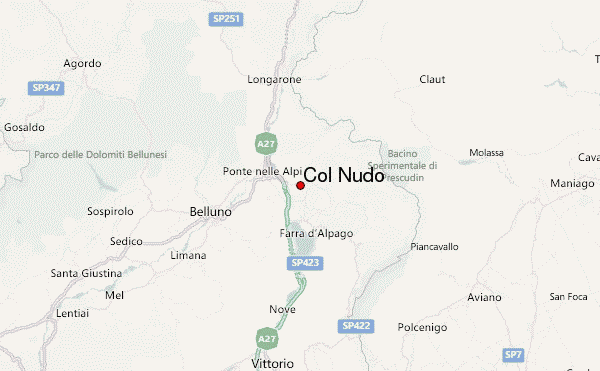 Col Nudo Location Map