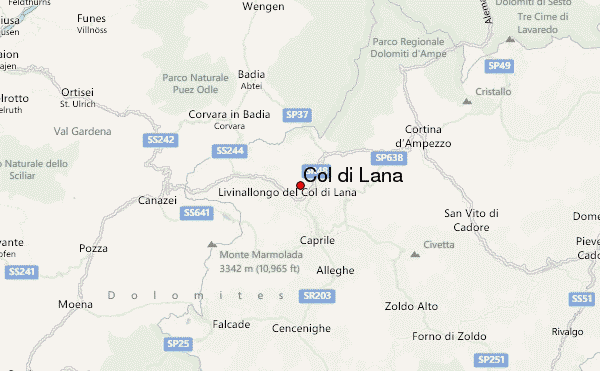 Col di Lana Location Map