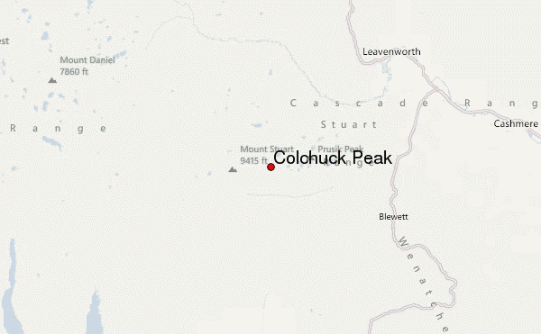 Colchuck Peak Location Map
