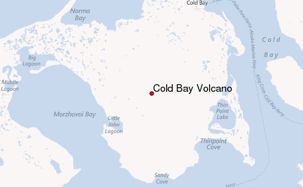 Cold Bay Volcano Location Map