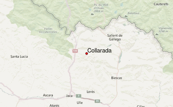 Collarada Location Map
