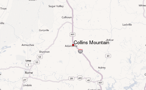 Collins Mountain Location Map