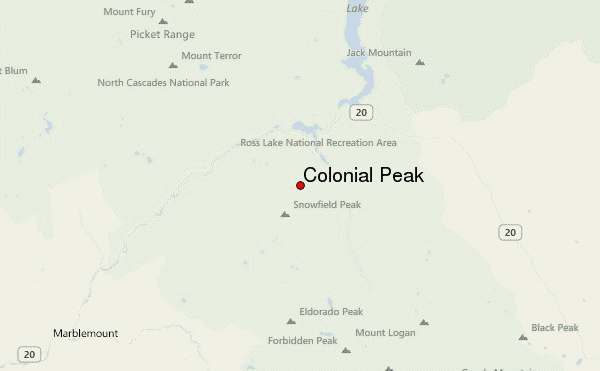 Colonial Peak Location Map
