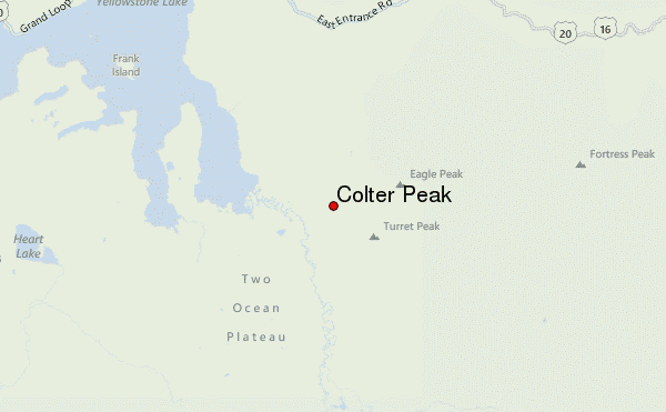 Colter Peak Location Map
