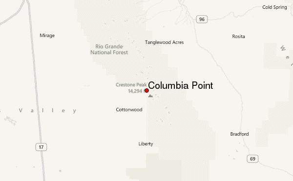 Columbia Point Location Map