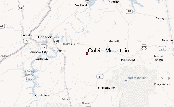 Colvin Mountain Location Map