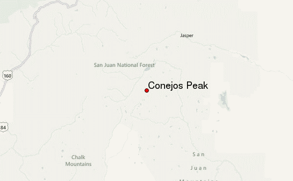 Conejos Peak Location Map