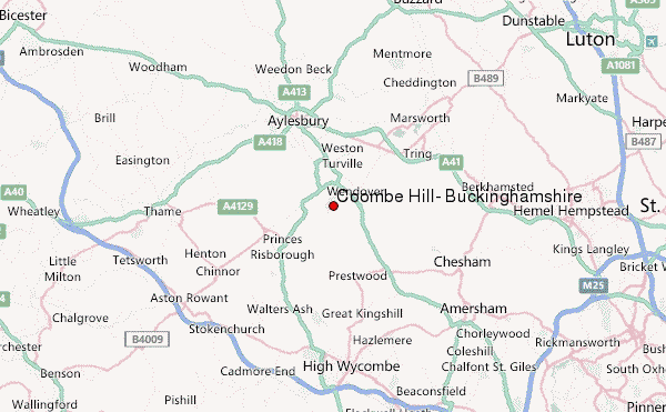 Coombe Hill, Buckinghamshire Location Map
