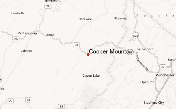 Cooper Mountain Location Map