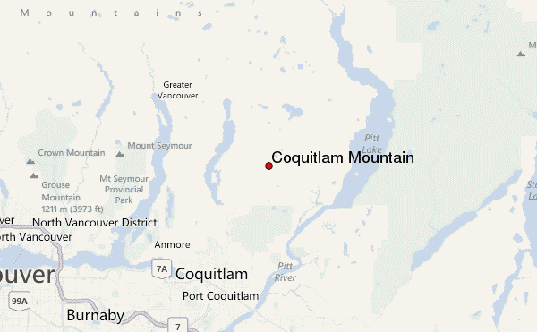 Coquitlam Mountain Location Map