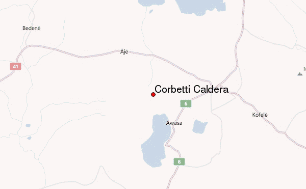Corbetti Caldera Location Map