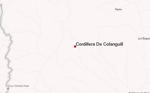 Cordillera De Colanguill Location Map