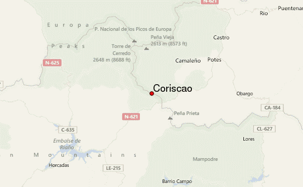 Coriscao Location Map