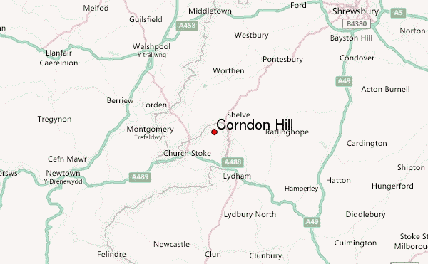 Corndon Hill Location Map