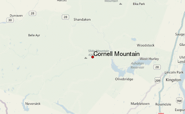 Cornell Mountain Location Map