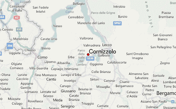 Cornizzolo Location Map