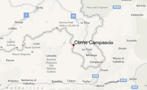 Corno Campascio Location Map