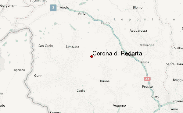 Corona di Redorta Location Map