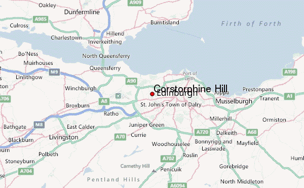Corstorphine Hill Location Map