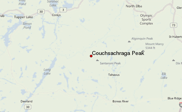 Couchsachraga Peak Location Map