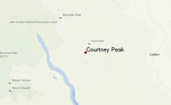 Courtney Peak Location Map