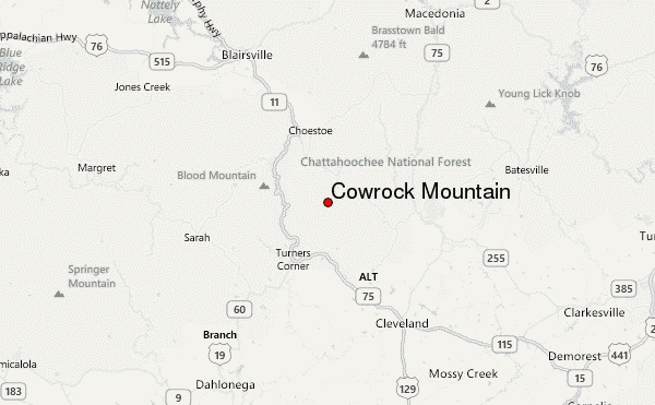 Cowrock Mountain Location Map