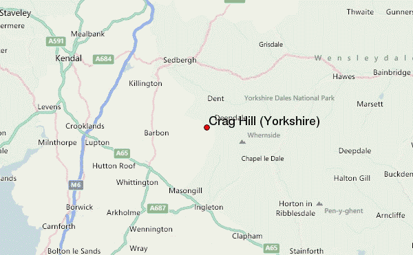 Crag Hill (Yorkshire) Location Map