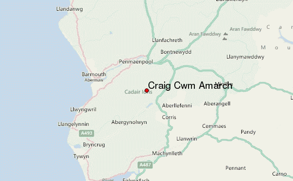 Craig Cwm Amarch Location Map