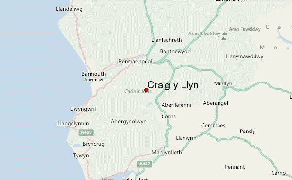 Craig y Llyn Location Map