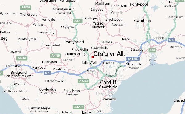 Craig yr Allt Location Map