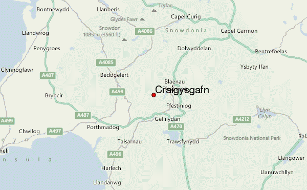 Craigysgafn Location Map