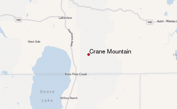 Crane Mountain Location Map