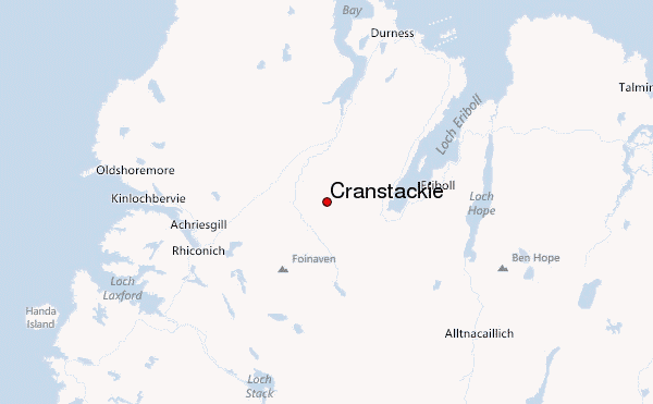 Cranstackie Location Map