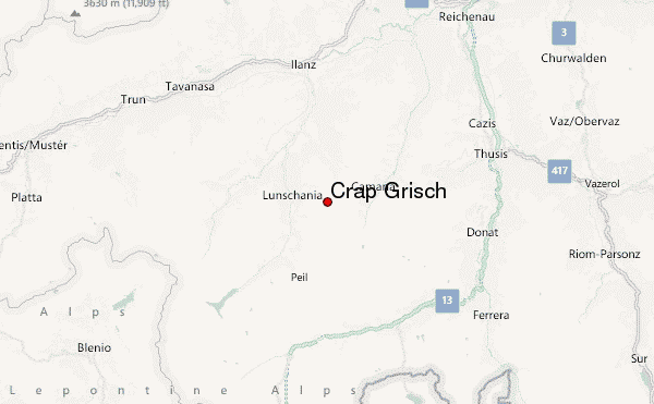 Crap Grisch Location Map