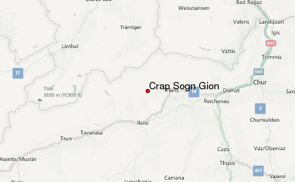 Crap Sogn Gion Location Map