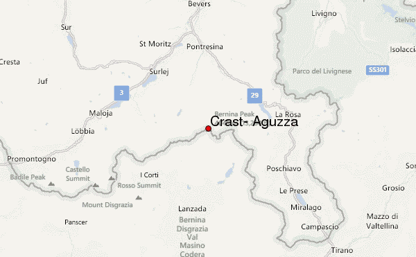 Crast' Agüzza Location Map