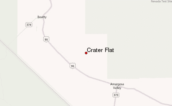 Crater Flat Location Map