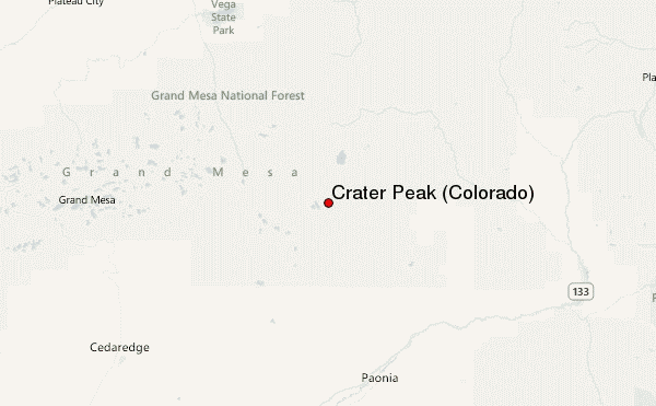 Crater Peak (Colorado) Location Map