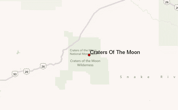 Craters Of The Moon Location Map