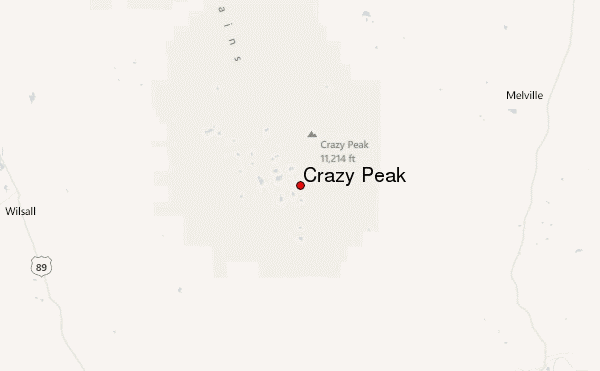 Crazy Peak Location Map