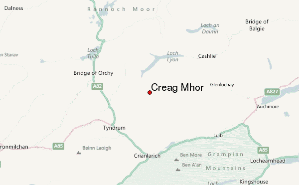 Creag Mhòr Location Map