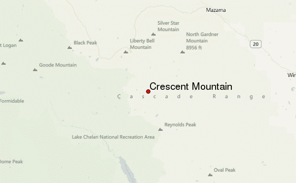 Crescent Mountain Location Map