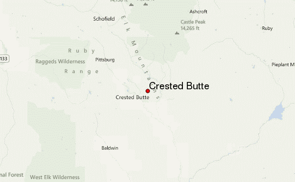 Crested Butte Location Map