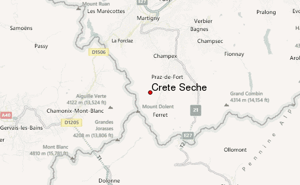 Crête Sèche Location Map