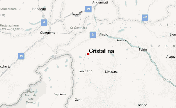 Cristallina Location Map