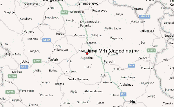 jagodina mapa Crni Vrh (Jagodina) Mountain Information jagodina mapa