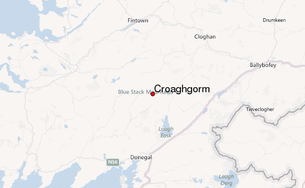 Croaghgorm Location Map