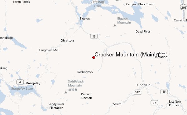 Crocker Mountain (Maine) Location Map