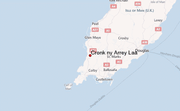 Cronk ny Arrey Laa Location Map