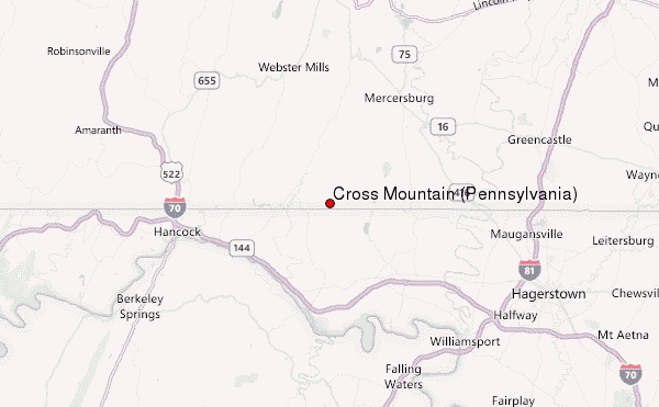 Cross Mountain (Pennsylvania) Location Map